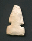 Photo of side notched arrowhead.